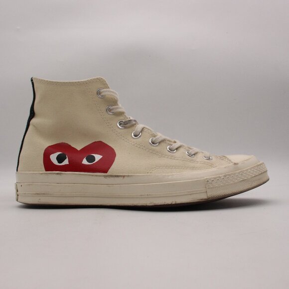 Converse Cream and Red High-Top Sneakers - Picture 1 of 9